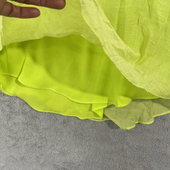 NEW Vince Camuto Womens Split-Neck Quarter Puf Island Lime XS - Picture 9 of 10